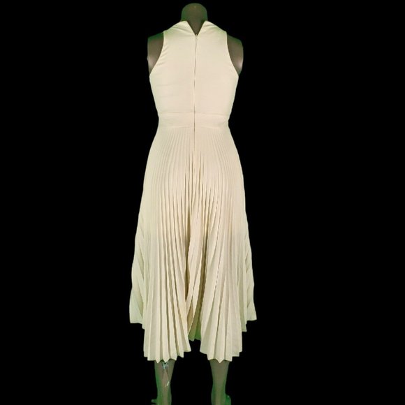 Dion Lee white Pleated Draped Marilyn Monroe midi Dress $1150 sz 4 - Picture 9 of 16